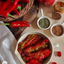 BHARWA MIRCH KA ACHAR STUFFED RED CHILLI PICKLE